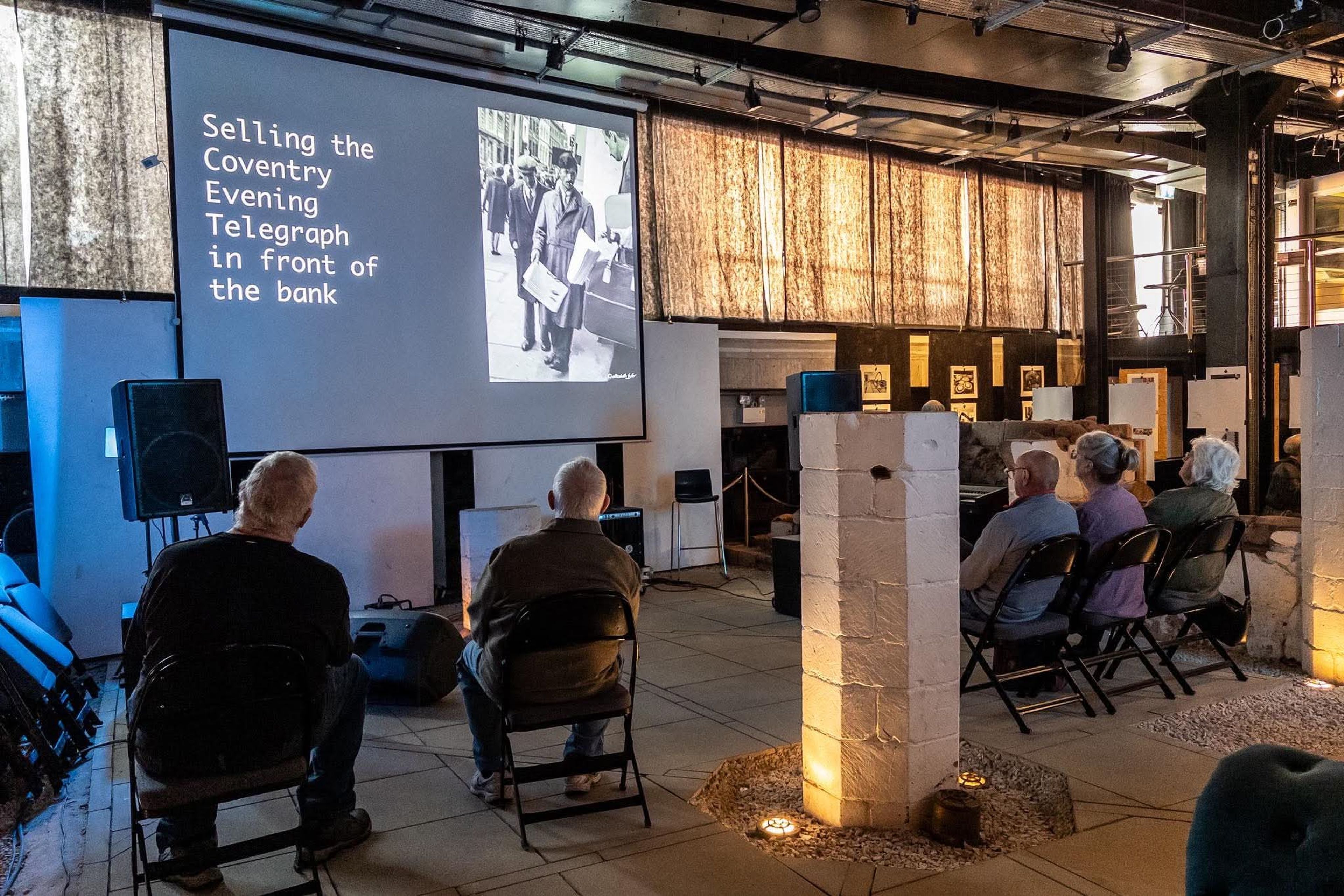 Elizabeth Tyler images of 1960s Coventry on show in medieval undercroft ruins. 
