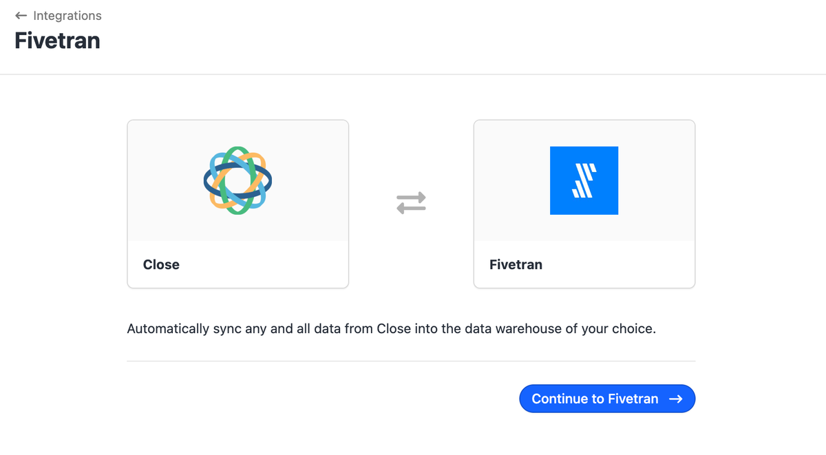 Fivetran Integration