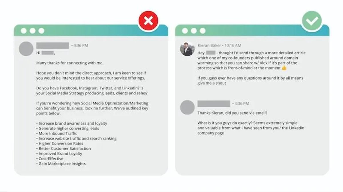 email warm up linkedin connection requests