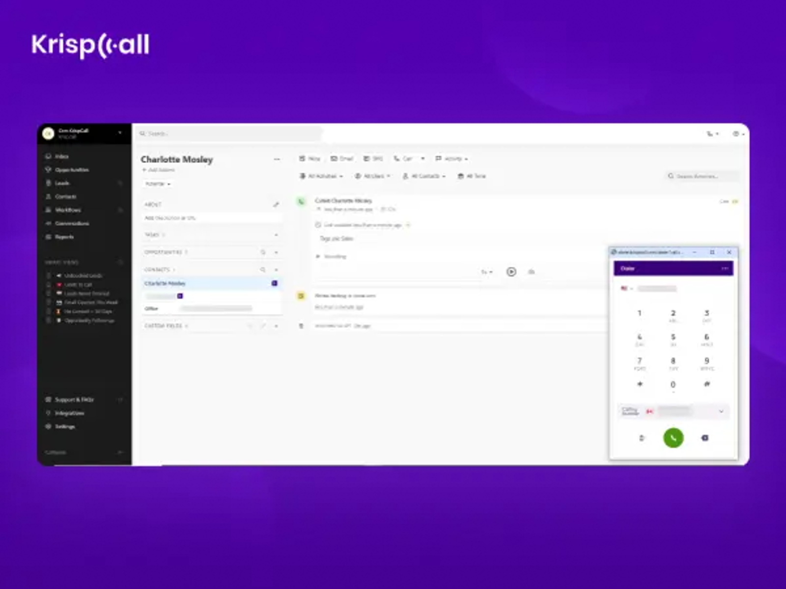 KrispCall screenshot