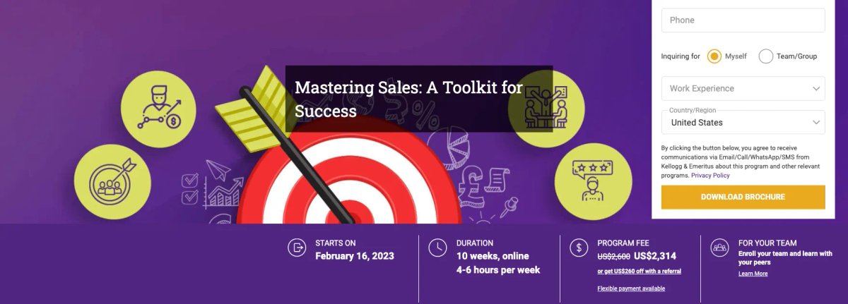 kellogg sales management training course
