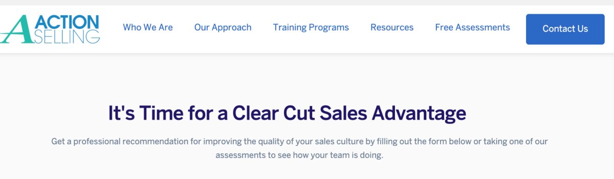 8 sales training quizzes - Action Selling