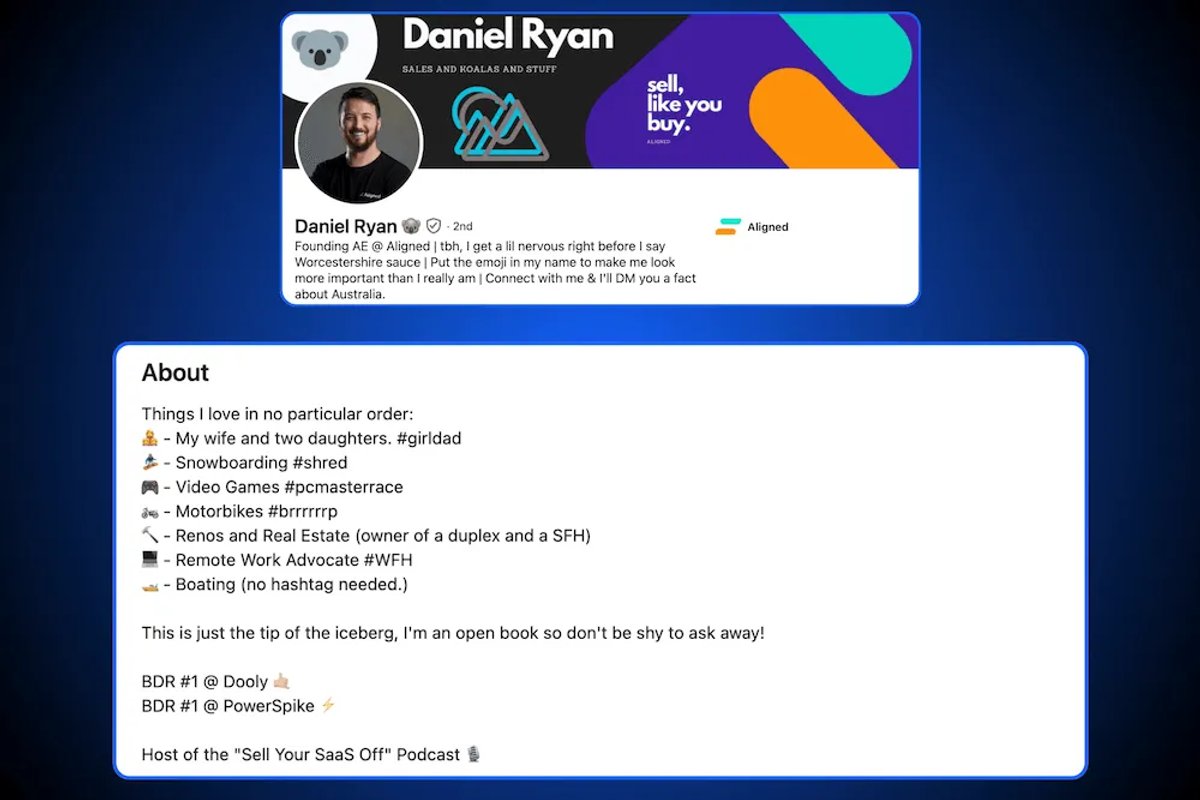 LinkedIn Profile Summary Examples - Daniel Ryan