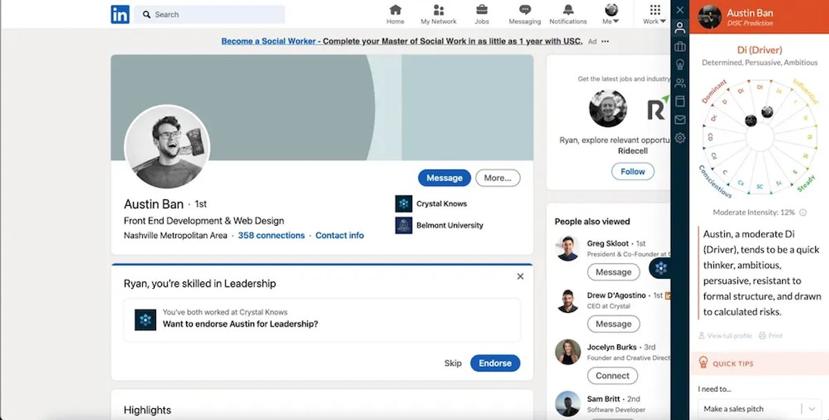 Top 25 LinkedIn Outreach Automation Tools to Scale Your Social Selling - Crystal