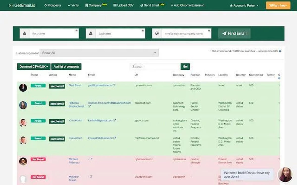 RocketReach Competitors That Suit Startups - GetEmail