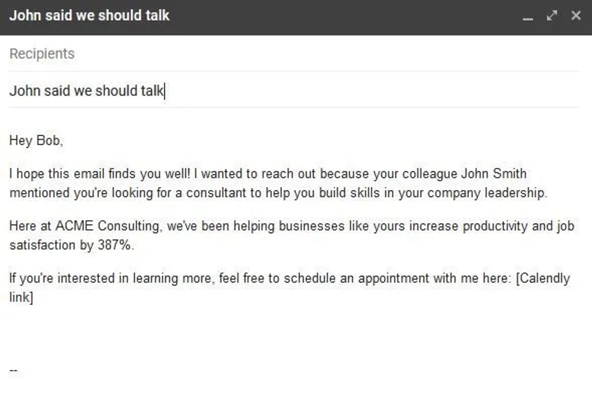 How to Sell Consulting Services - Add link to your calendar