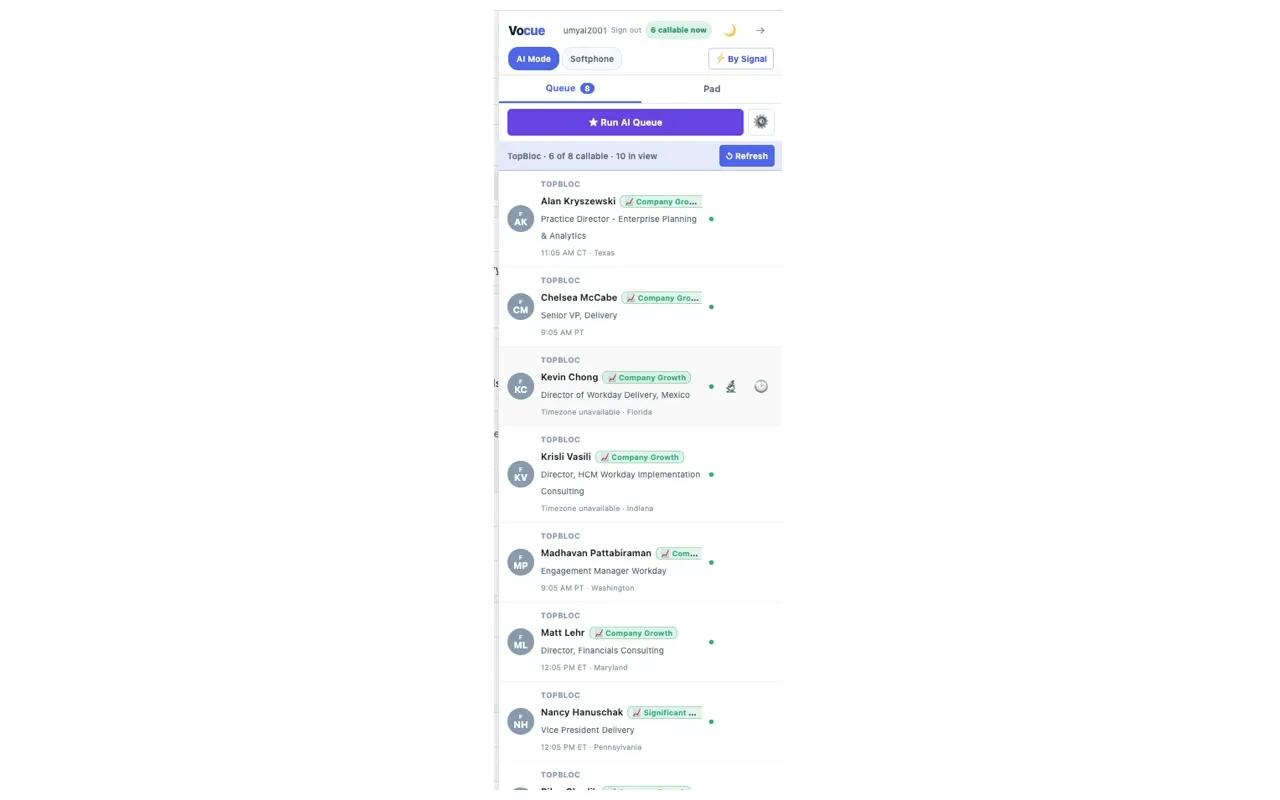 Vocue screenshot