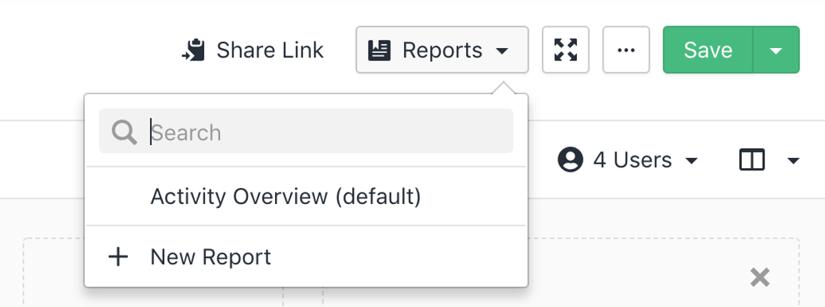 Saving and Sharing Activity Reports