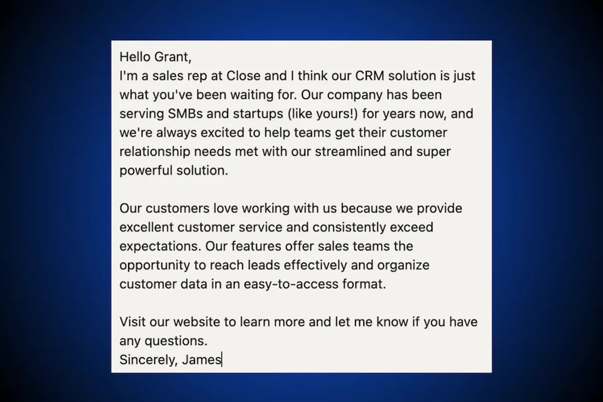 The 4 Main Types of LinkedIn Outreach - InMail (Poor Example)