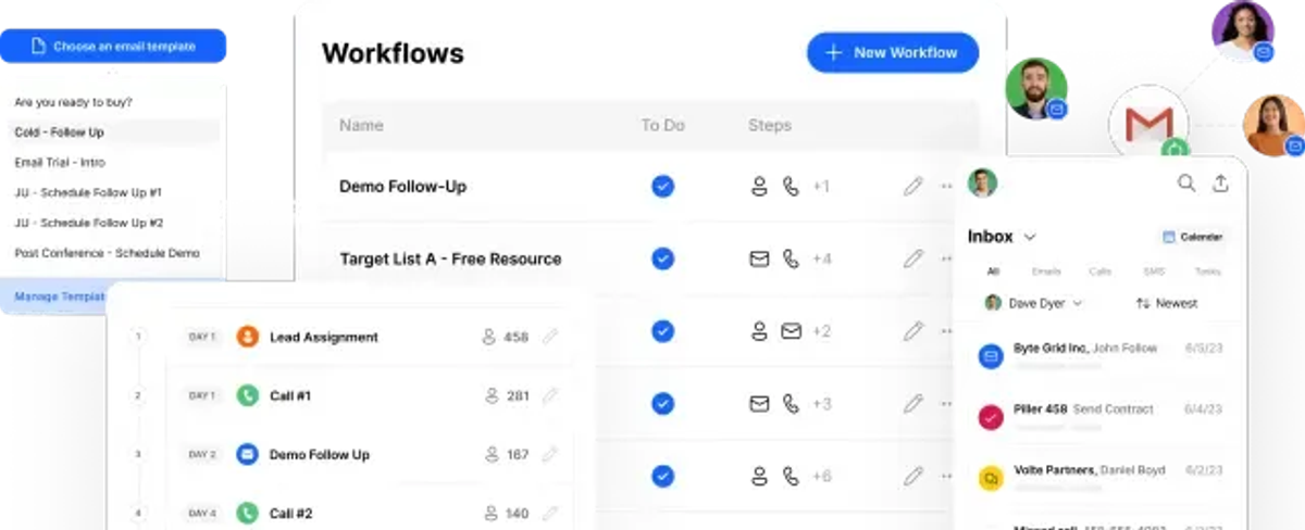 Close workflows for sales follow-up