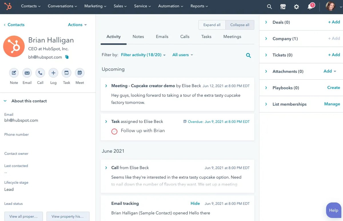 Hubspot best crm for marketing 