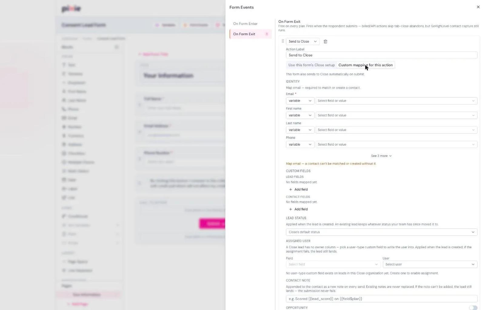 Pixie Form screenshot