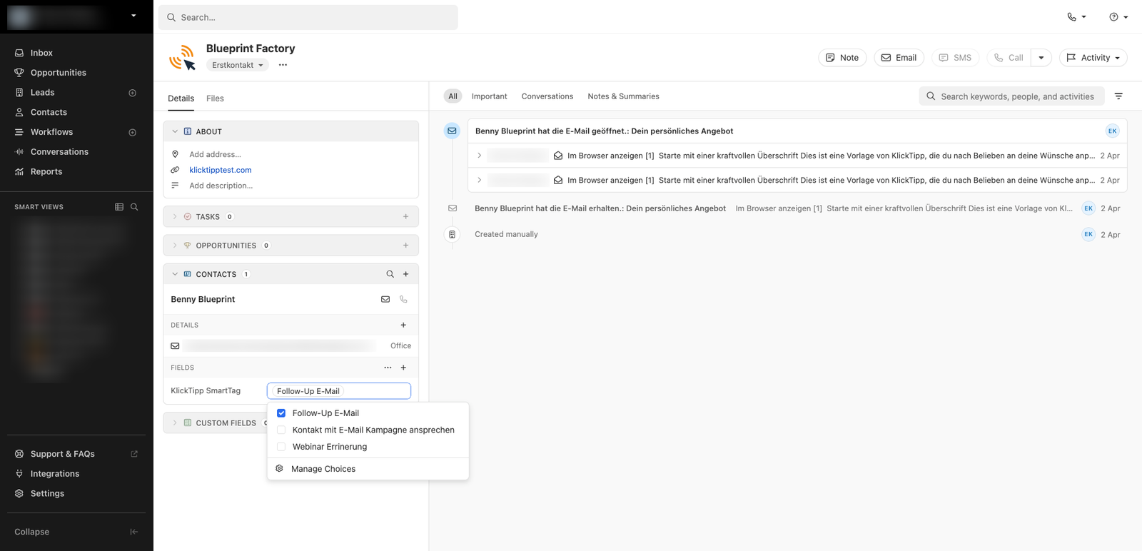 KlickTipp screenshot