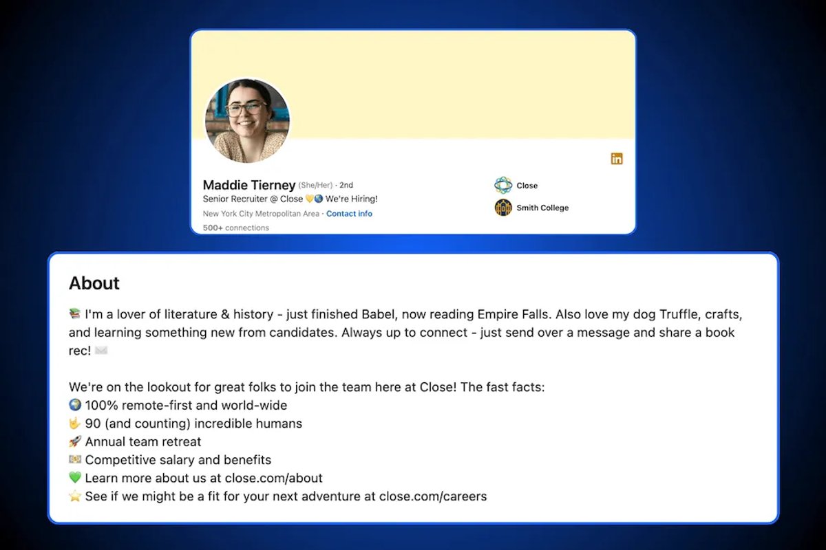 LinkedIn Profile Summary Examples - Maddle Tiernay