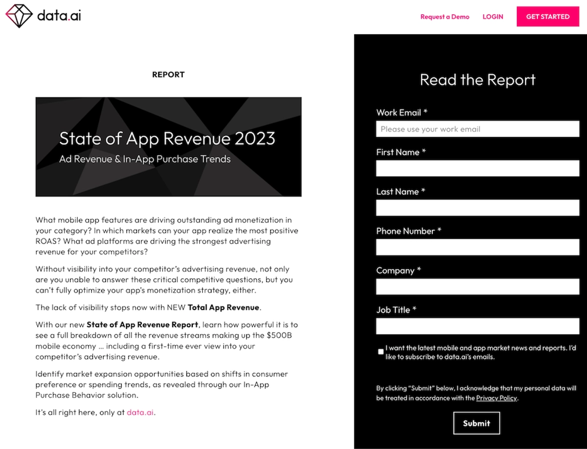 Lead Generation Examples - Oringal Data Example from DataAI