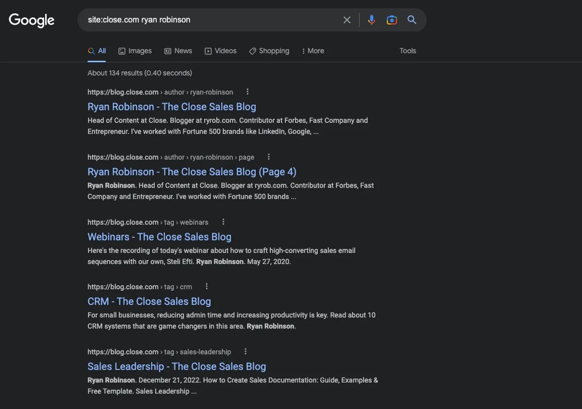site search example to find email addresses