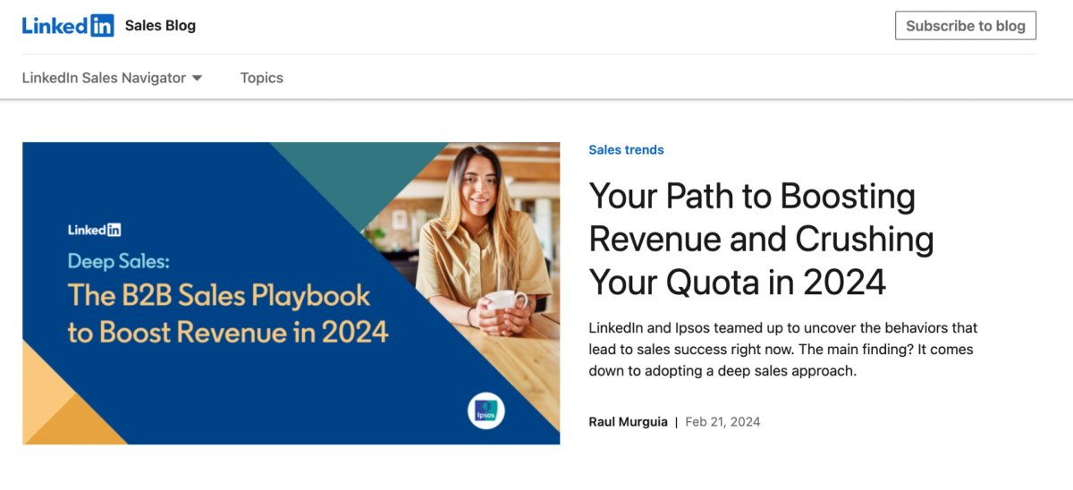 12 Sales Blogs You Should Read Every Day - LinkedIn Sales Blog