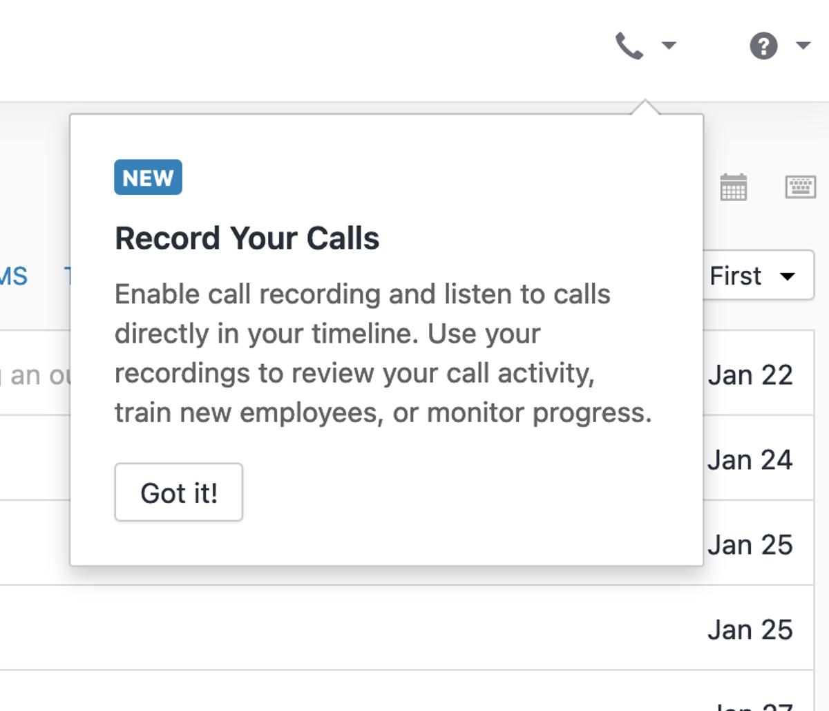 Call Recording for Professional Plan Users