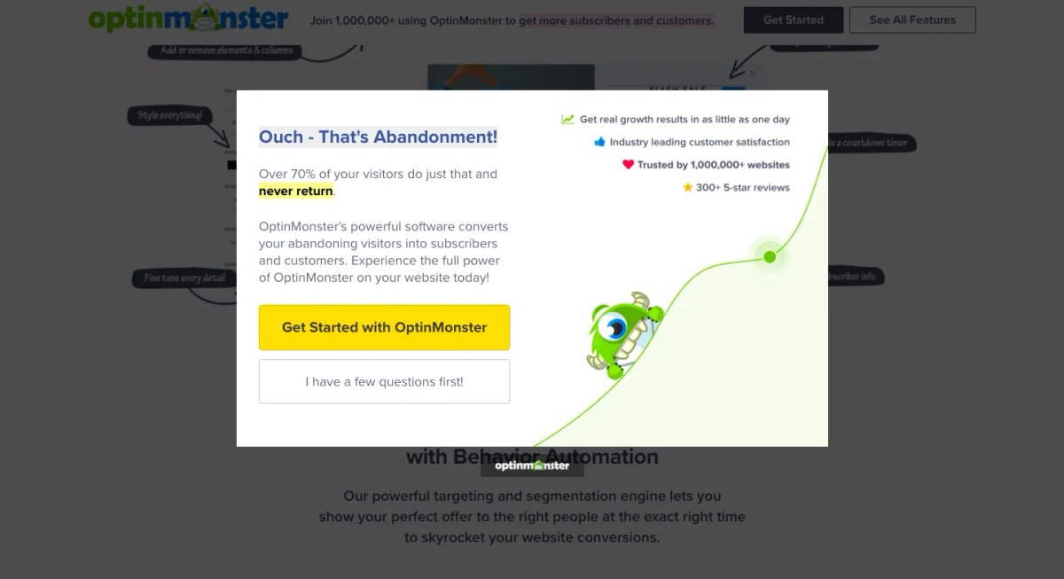 OptinMonster Abandonment Sales Funnel