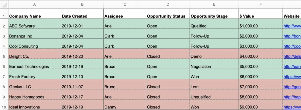 SalesTable Lead Tracking Tool