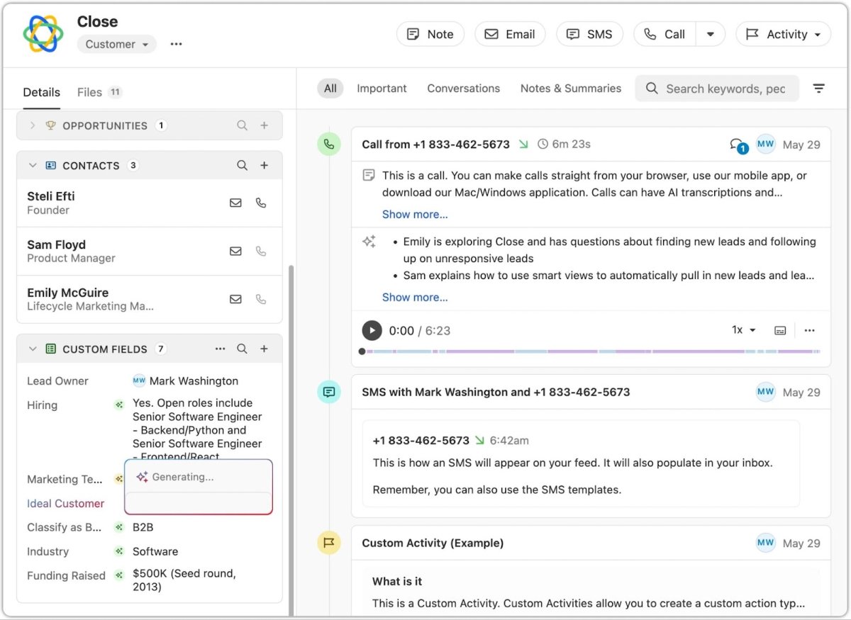 AI Enrich - Close CRM