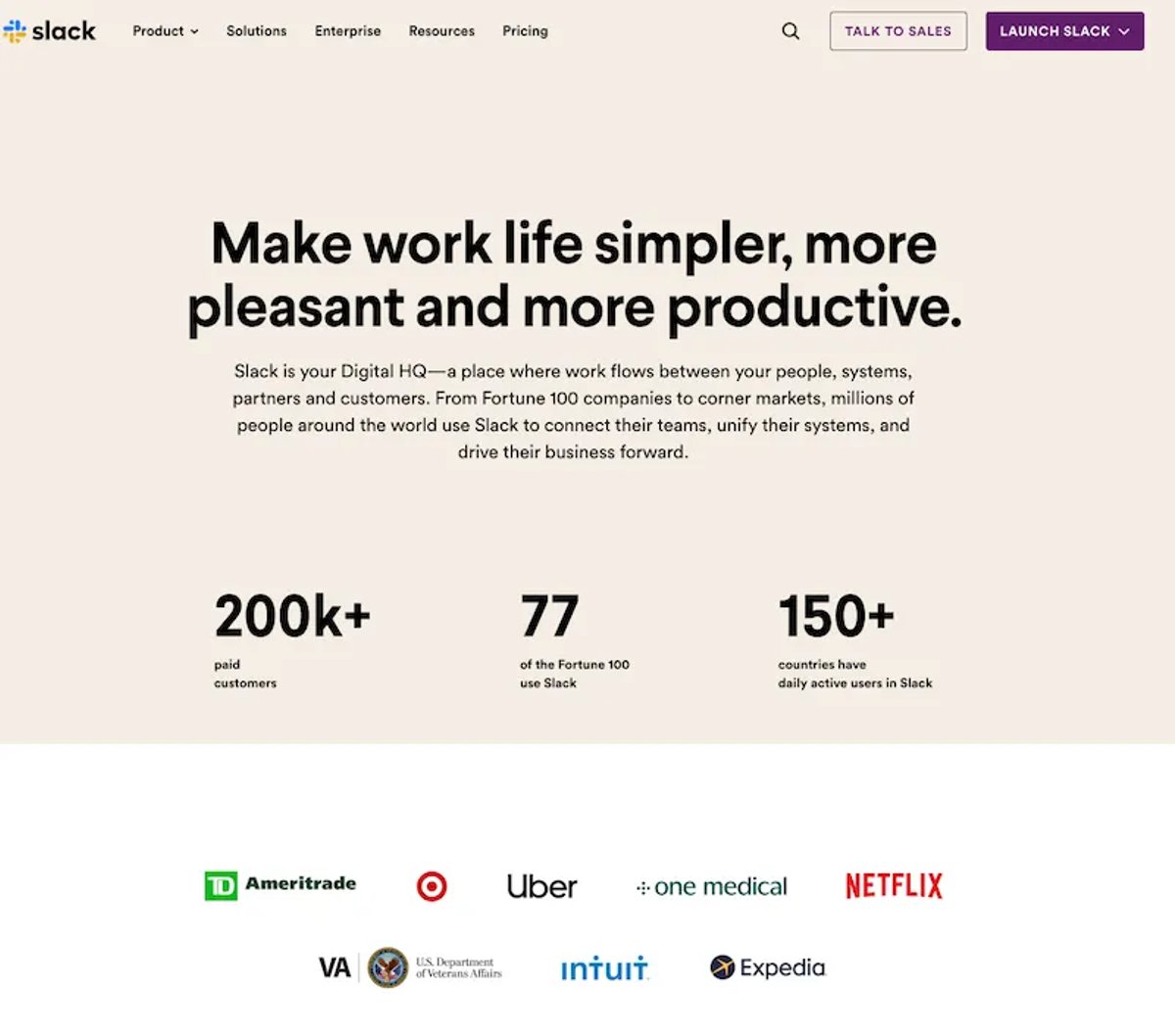 Slack USP example 