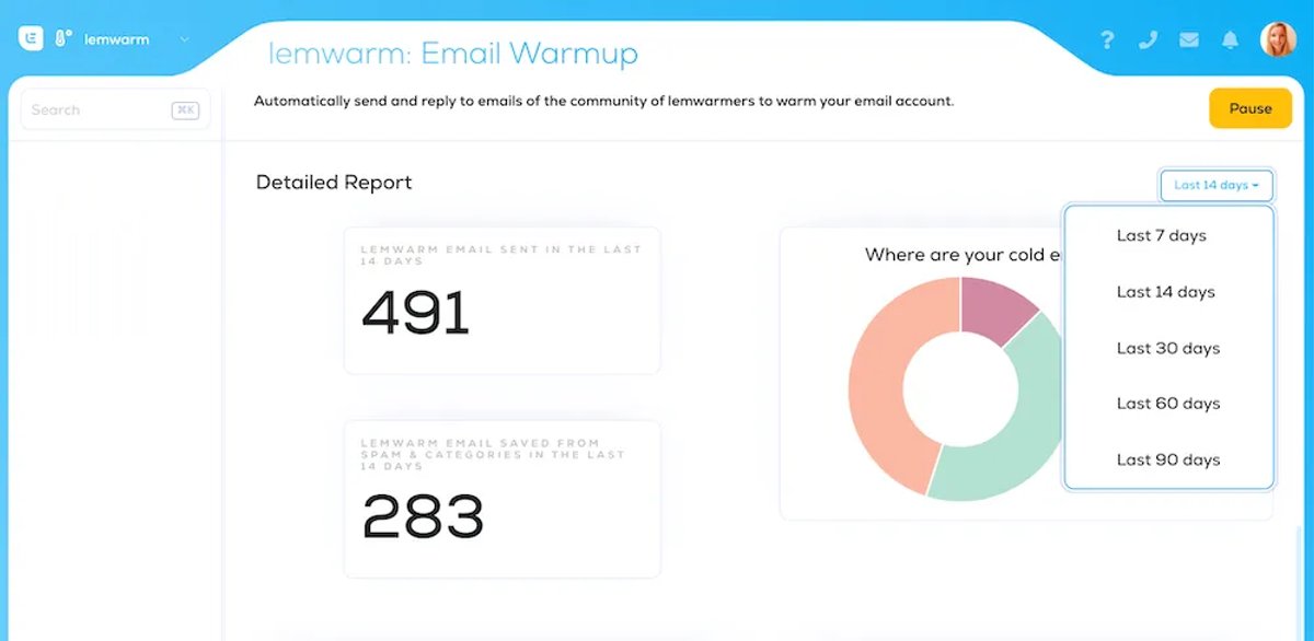 lemwarm email warmup dashboard