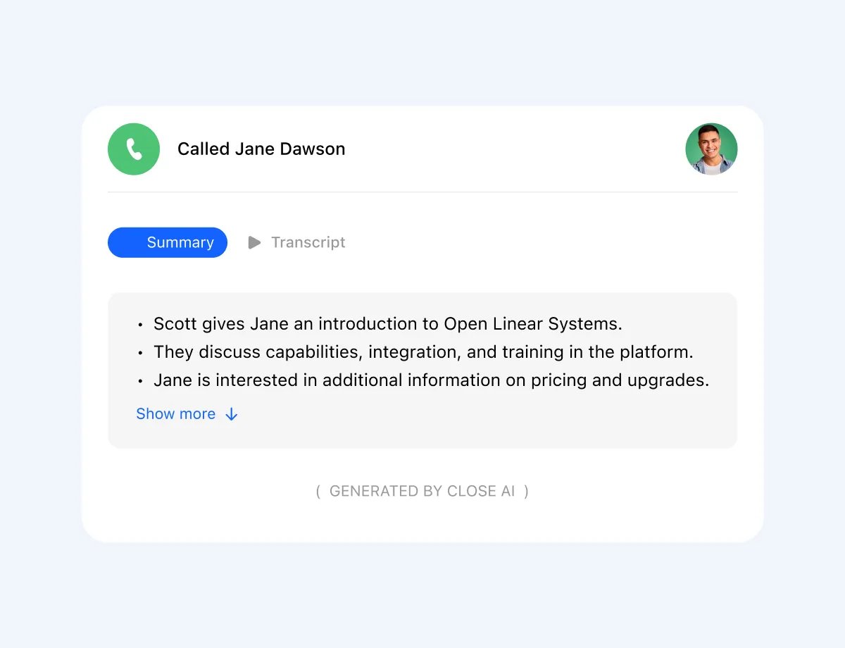 Close CRM Call Assistant