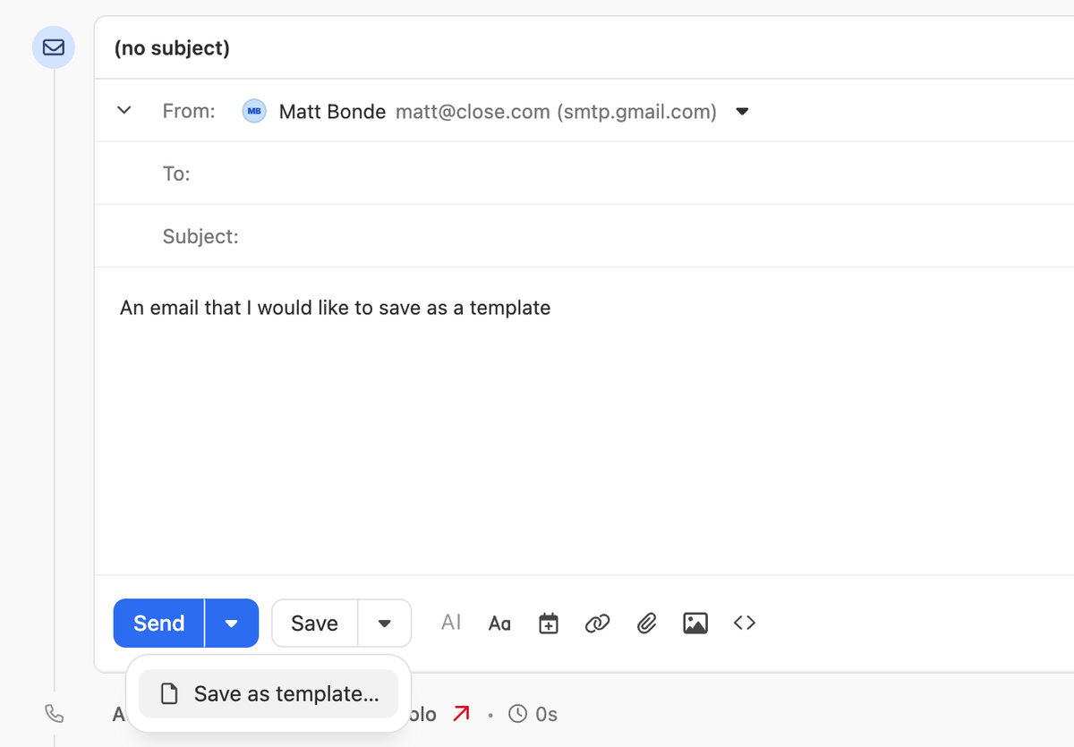 Template Creation from Email/SMS