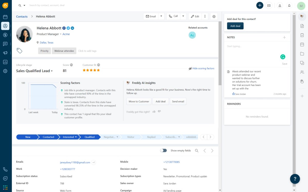 Best Sales Management Software - Freshworks