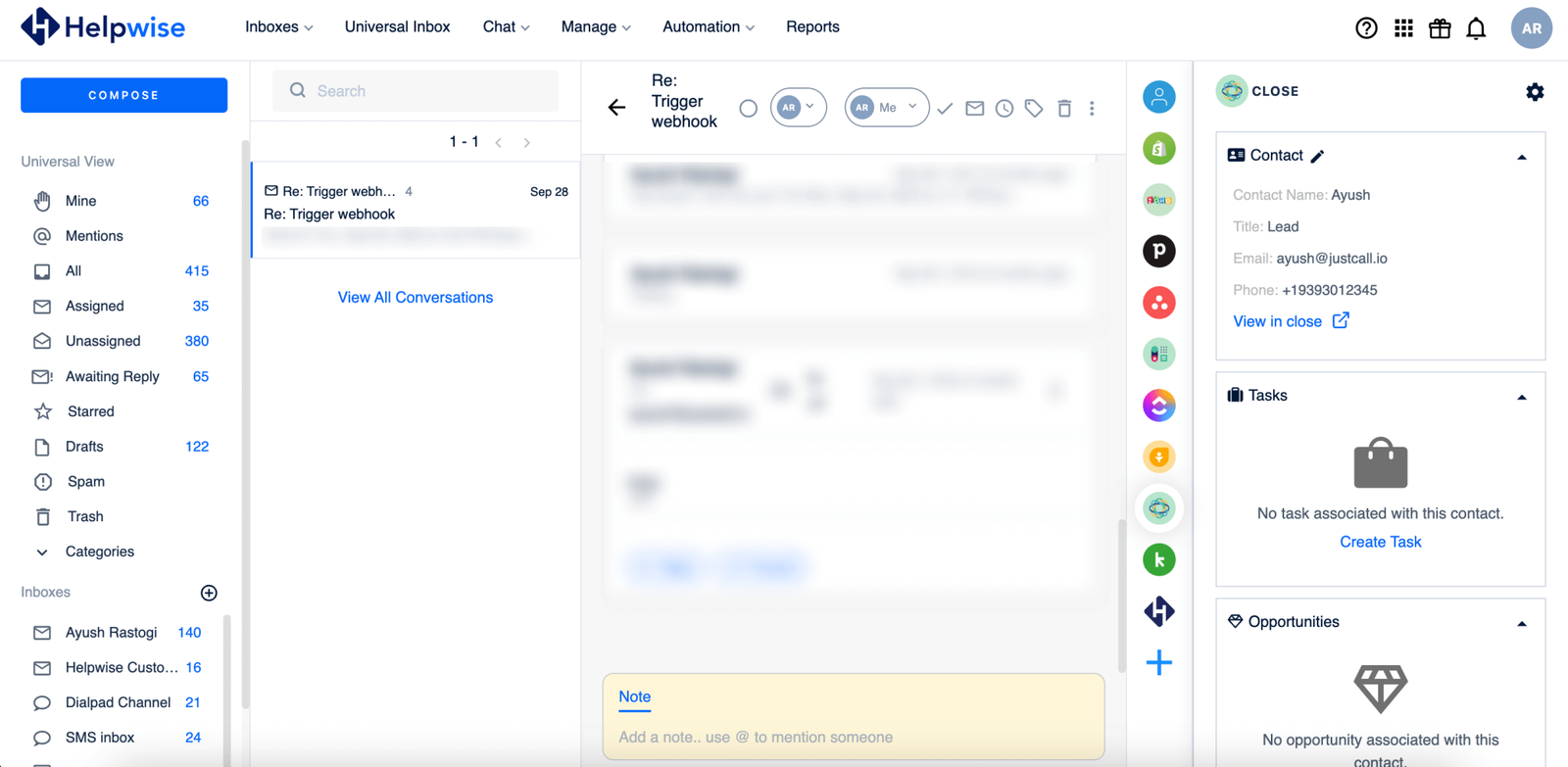 Helpwise screenshot