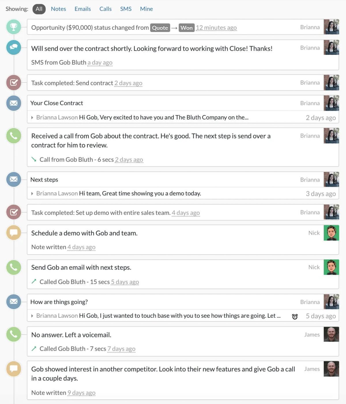 track customer touchpoints in your CRM