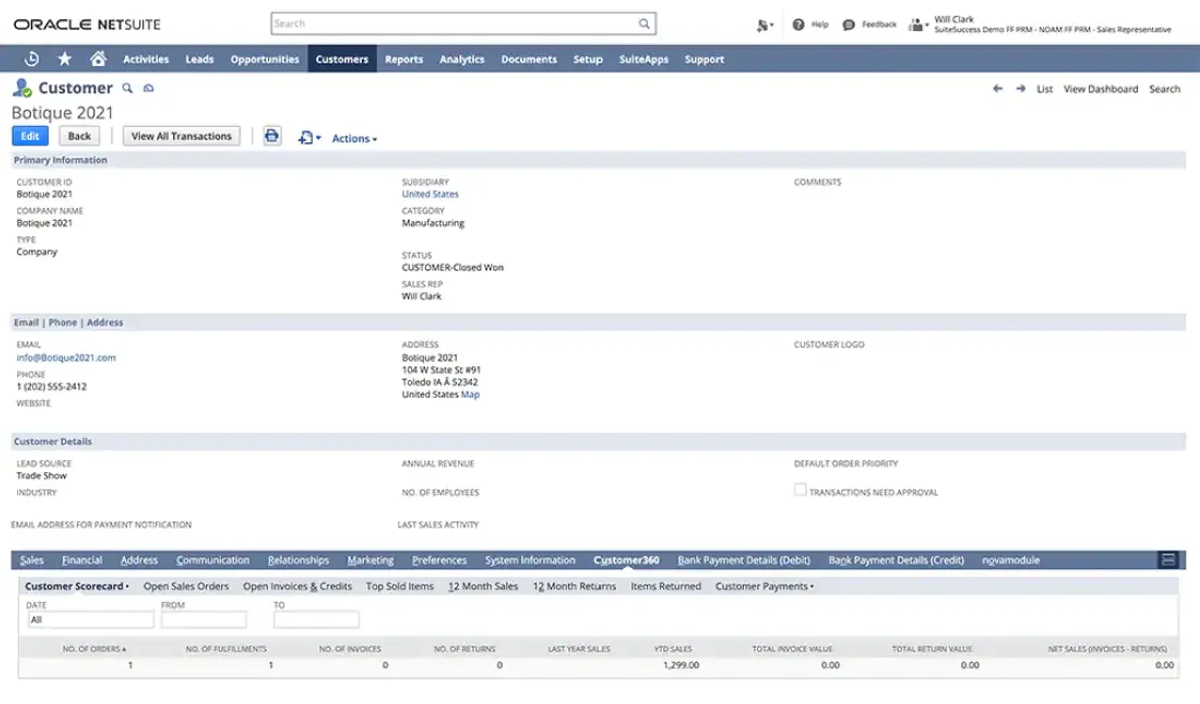 Netsuite CRM