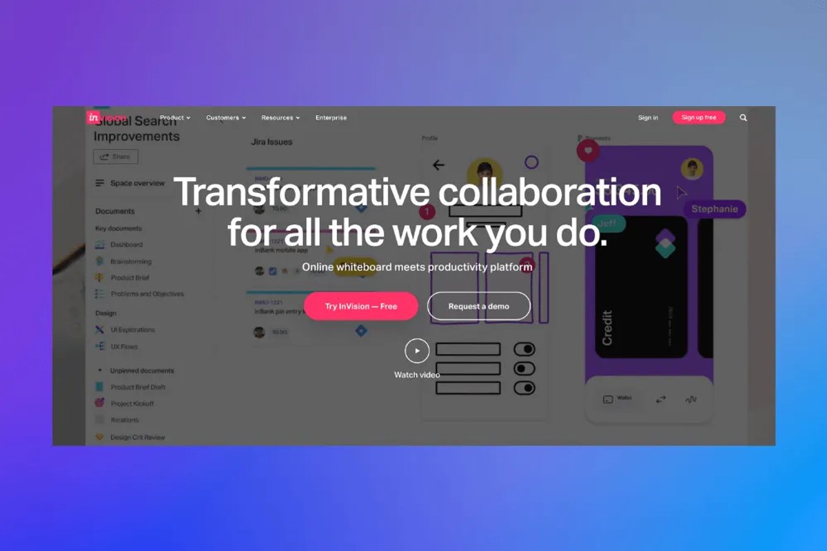 Invision for remote team communication