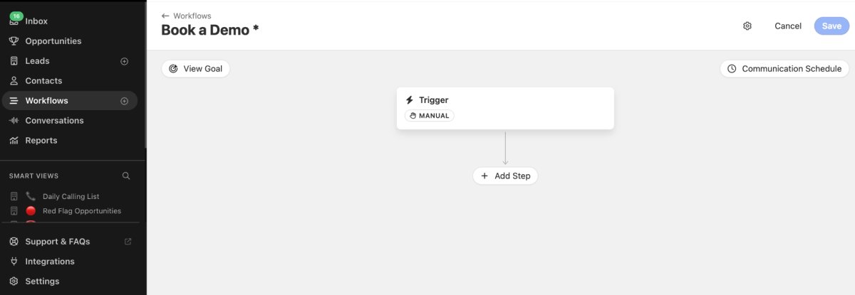 Set up Workflow Trigger in Close CRM