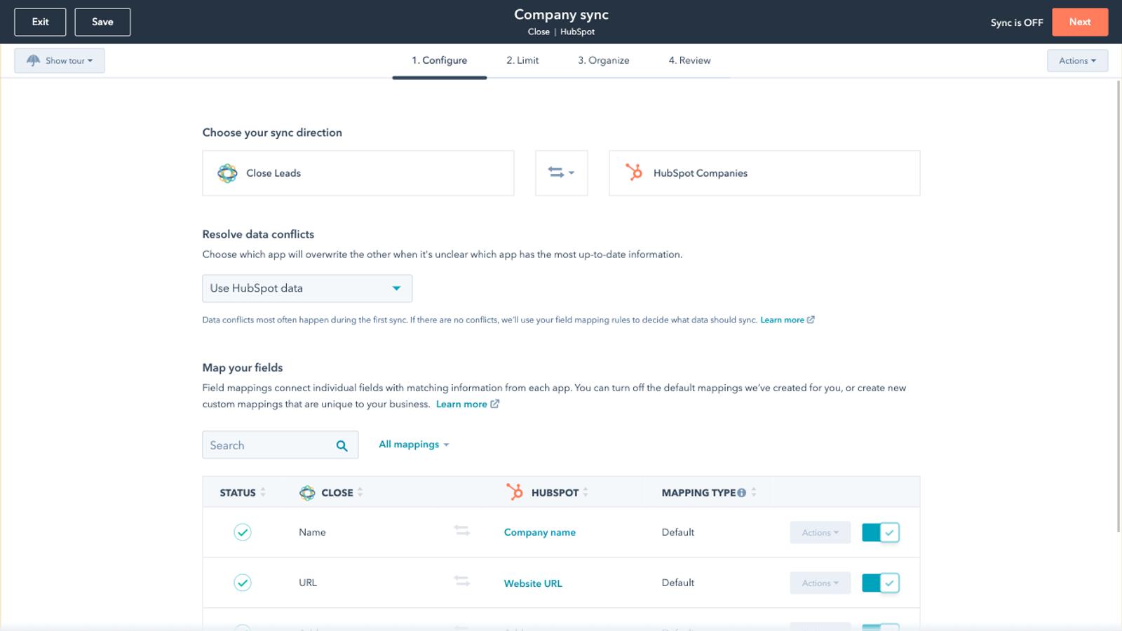 HubSpot screenshot