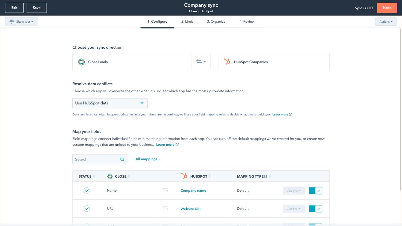 HubSpot screenshot