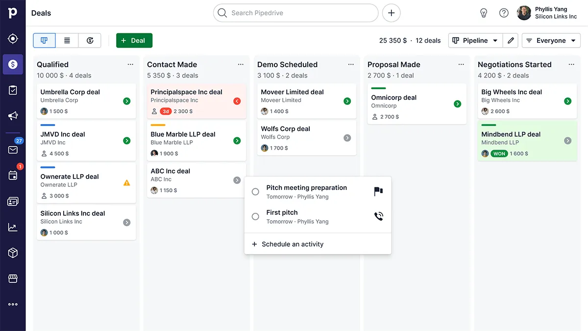 pipedrive crm for accountants