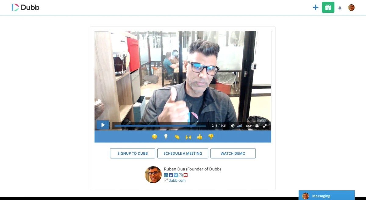 make sales pitch video Dubb tool