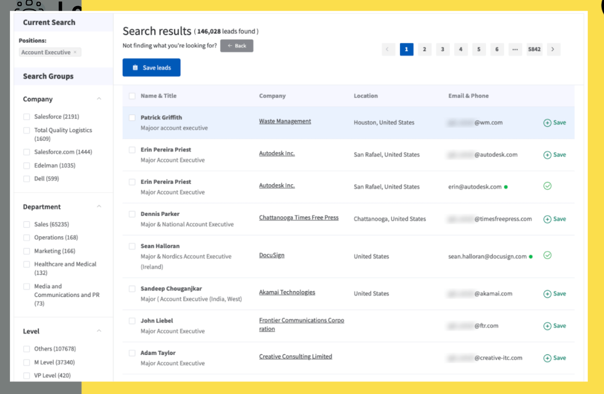 Leadmine Sales Prospecting Tool