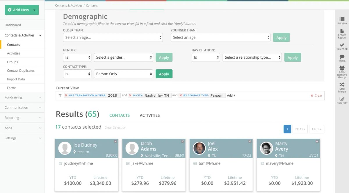Kindful CRM for Nonprofits