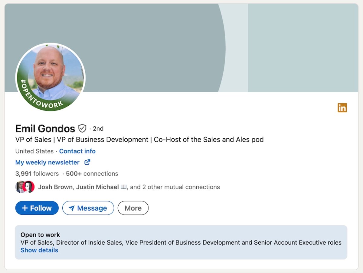 Best LinkedIn Headline Examples - Emil Gondos