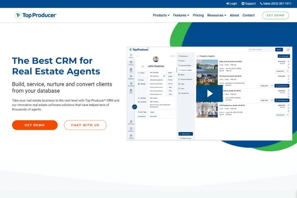 Top Producer Screenshot (CRMs for Real Estate)
