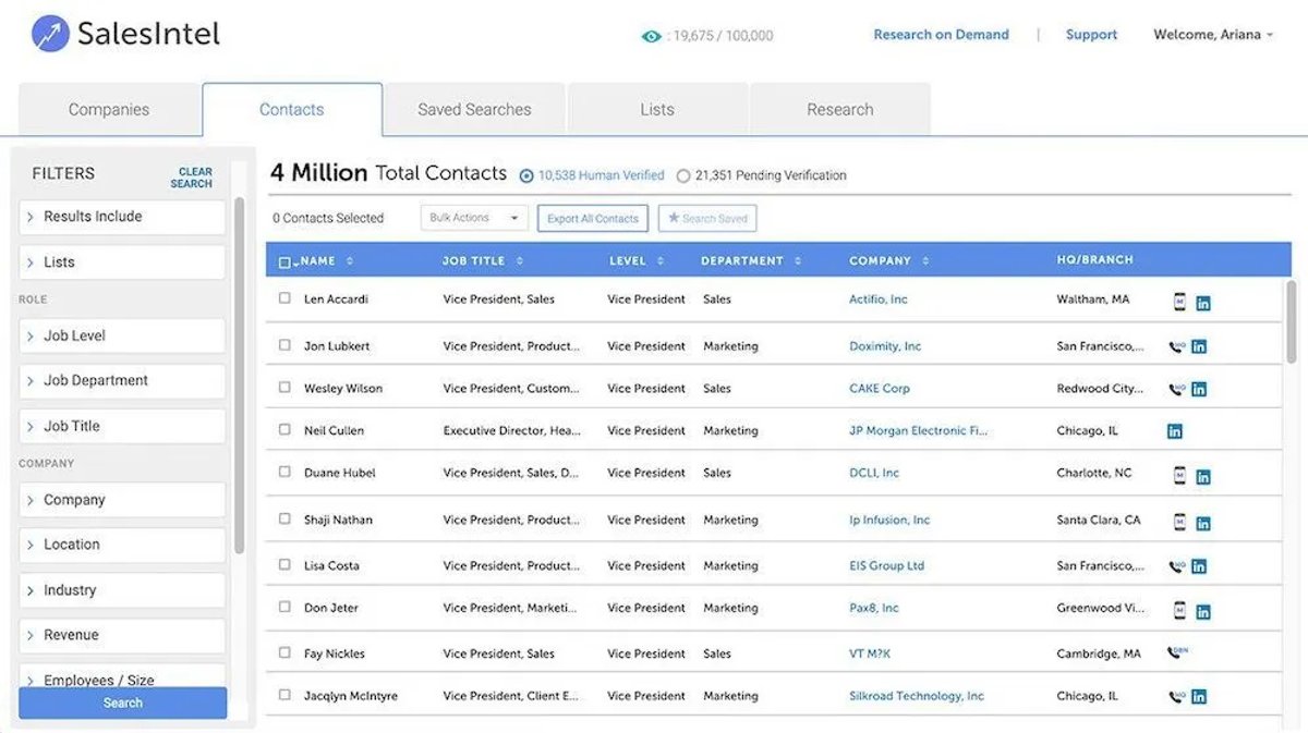 RocketReach Alternatives for Enterprise Businesses - SalesIntel