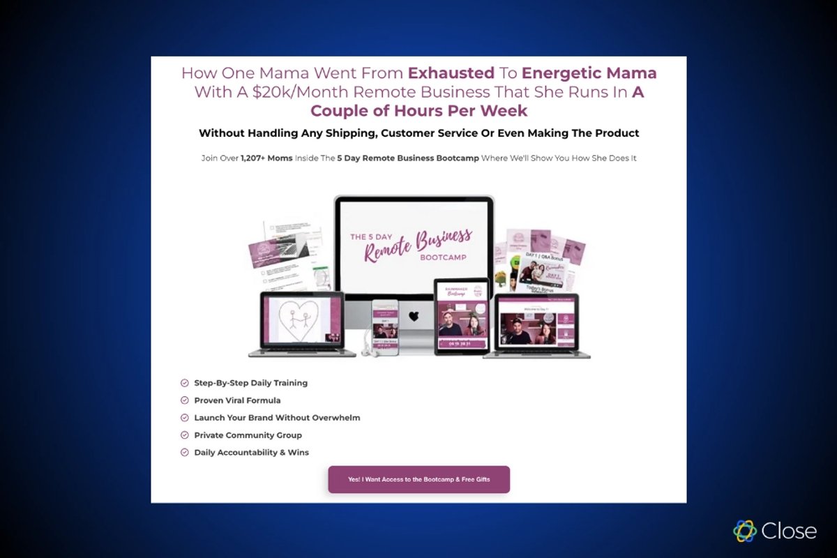 Example: The Remote Business Bootcamp from the Rainmaker Family
