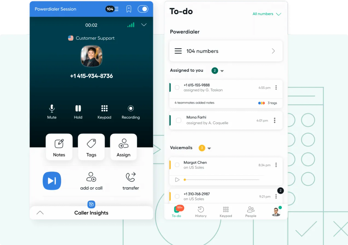 Aircall sales calling automation