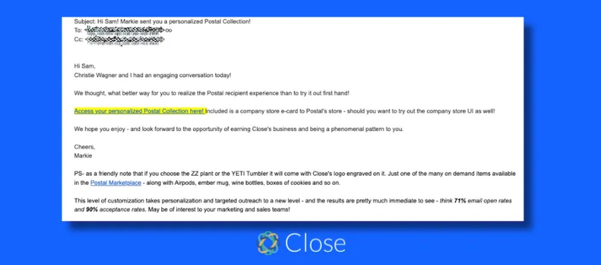 Follow Up After a Call With Gift - Postal.Io