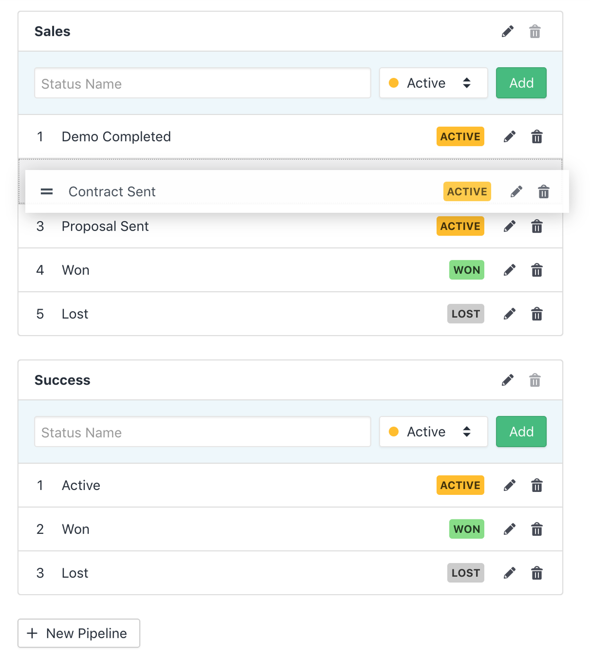Multiple Pipelines