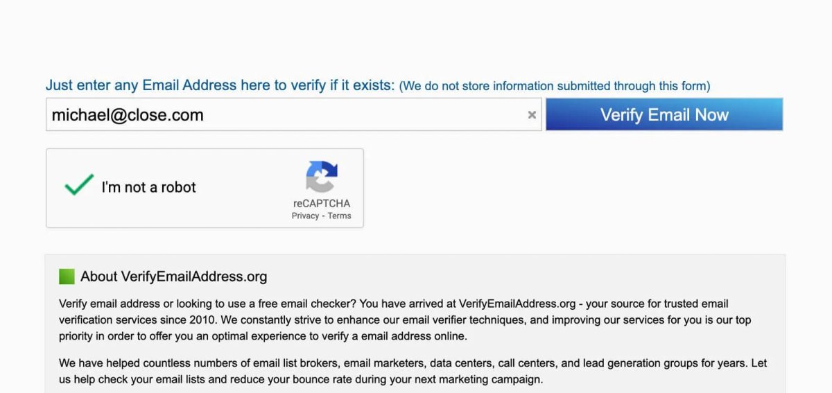 verify email address finder