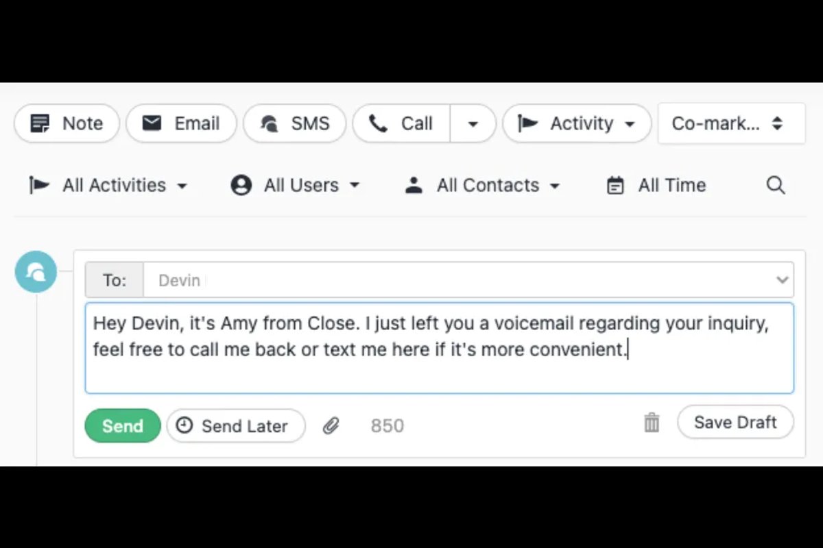 The Cold Calling Voicemail Text